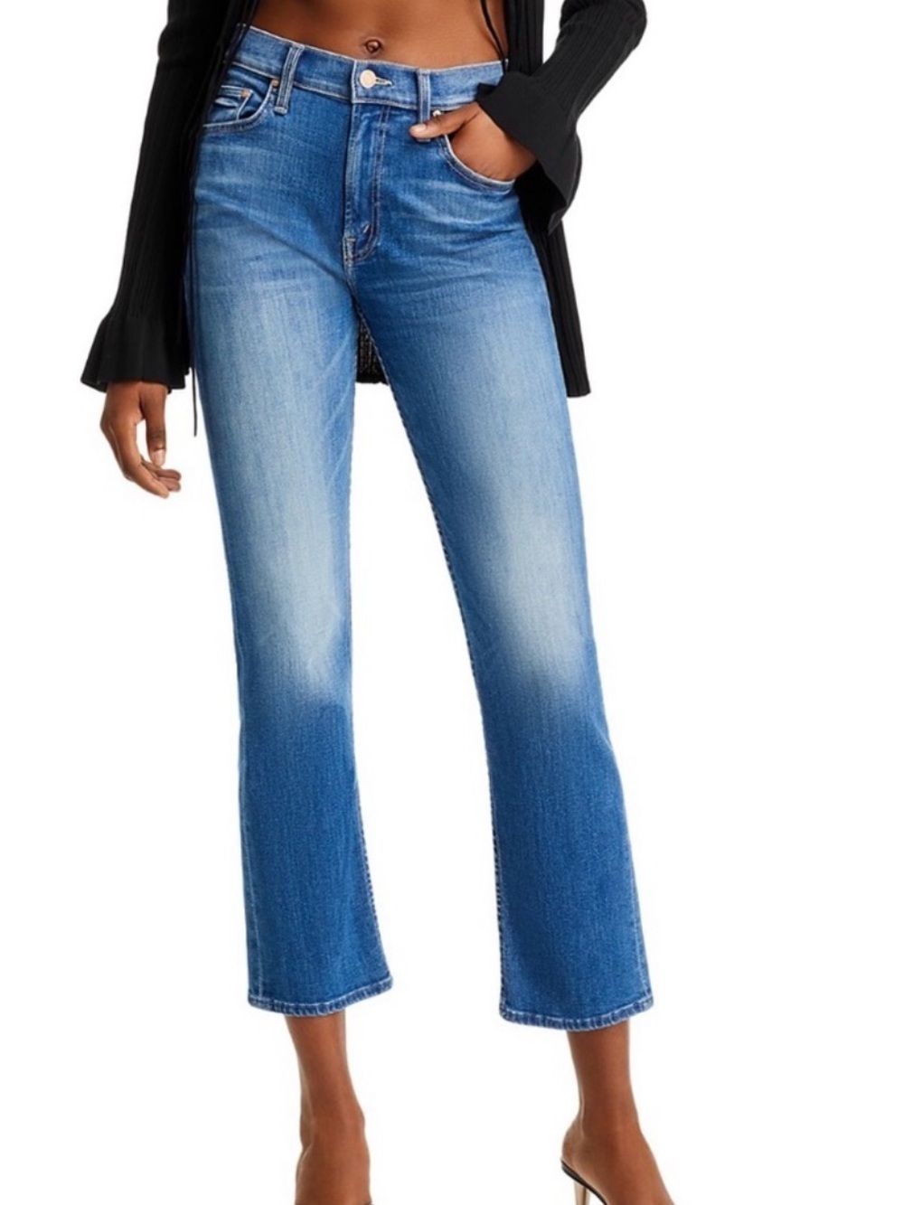MOTHER Mid Rise Rider Ankle Jeans in Lhasa Love Size 30
